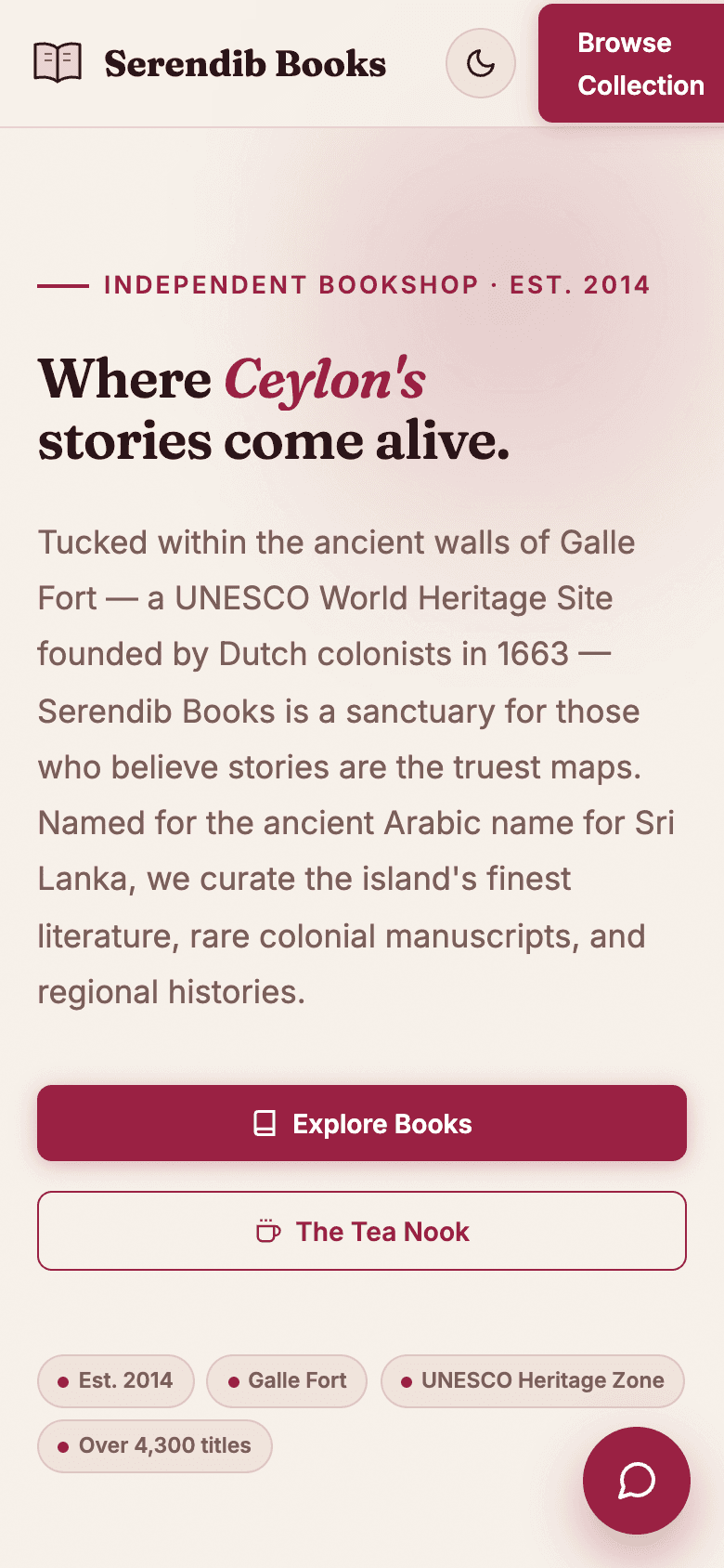 Serendib Books on mobile